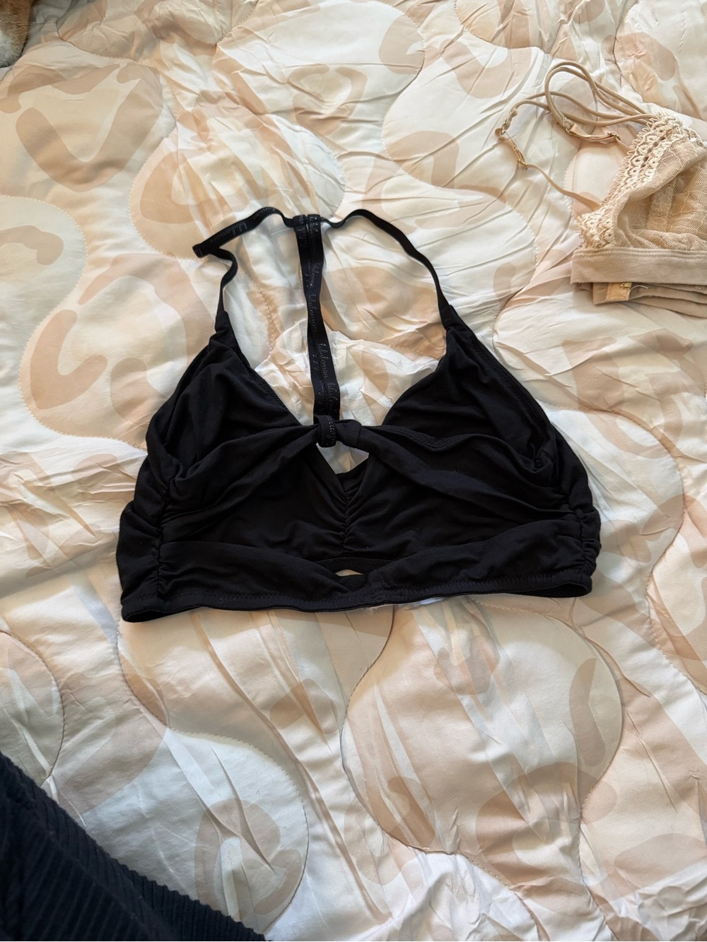 lululemon athletica Black Knot-Front Sport Bralette